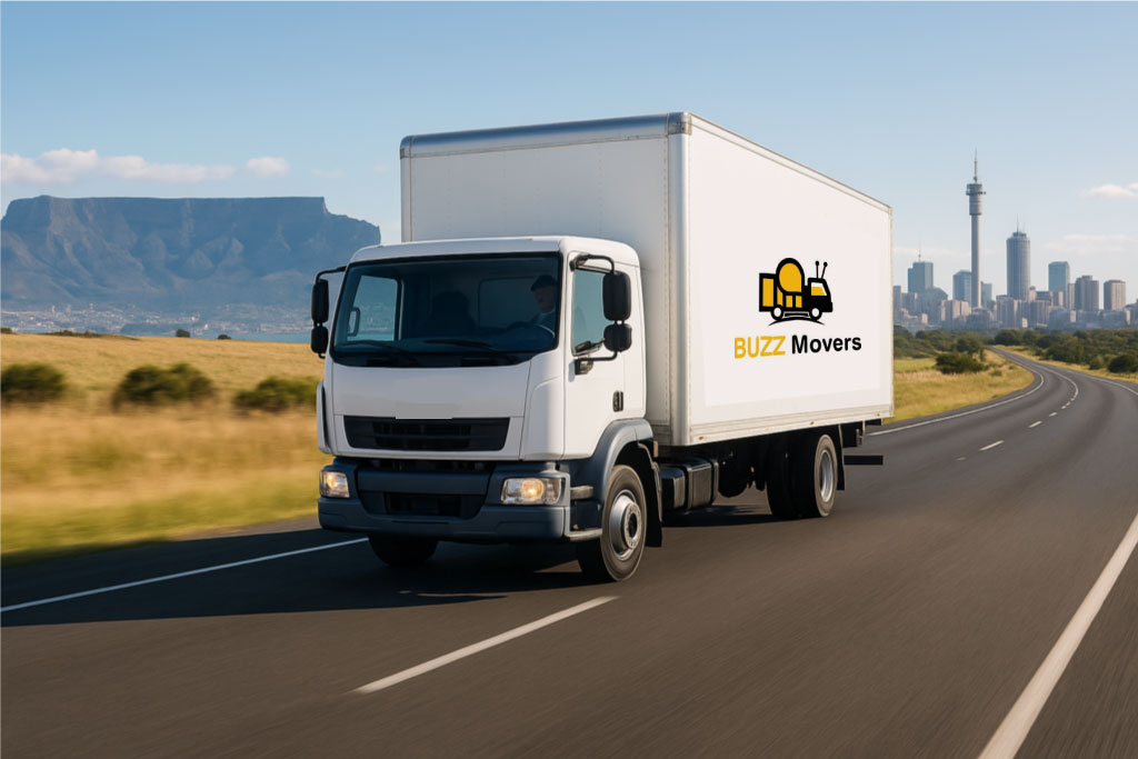 Buzz Movers removal truck on a local move along the Garden Route