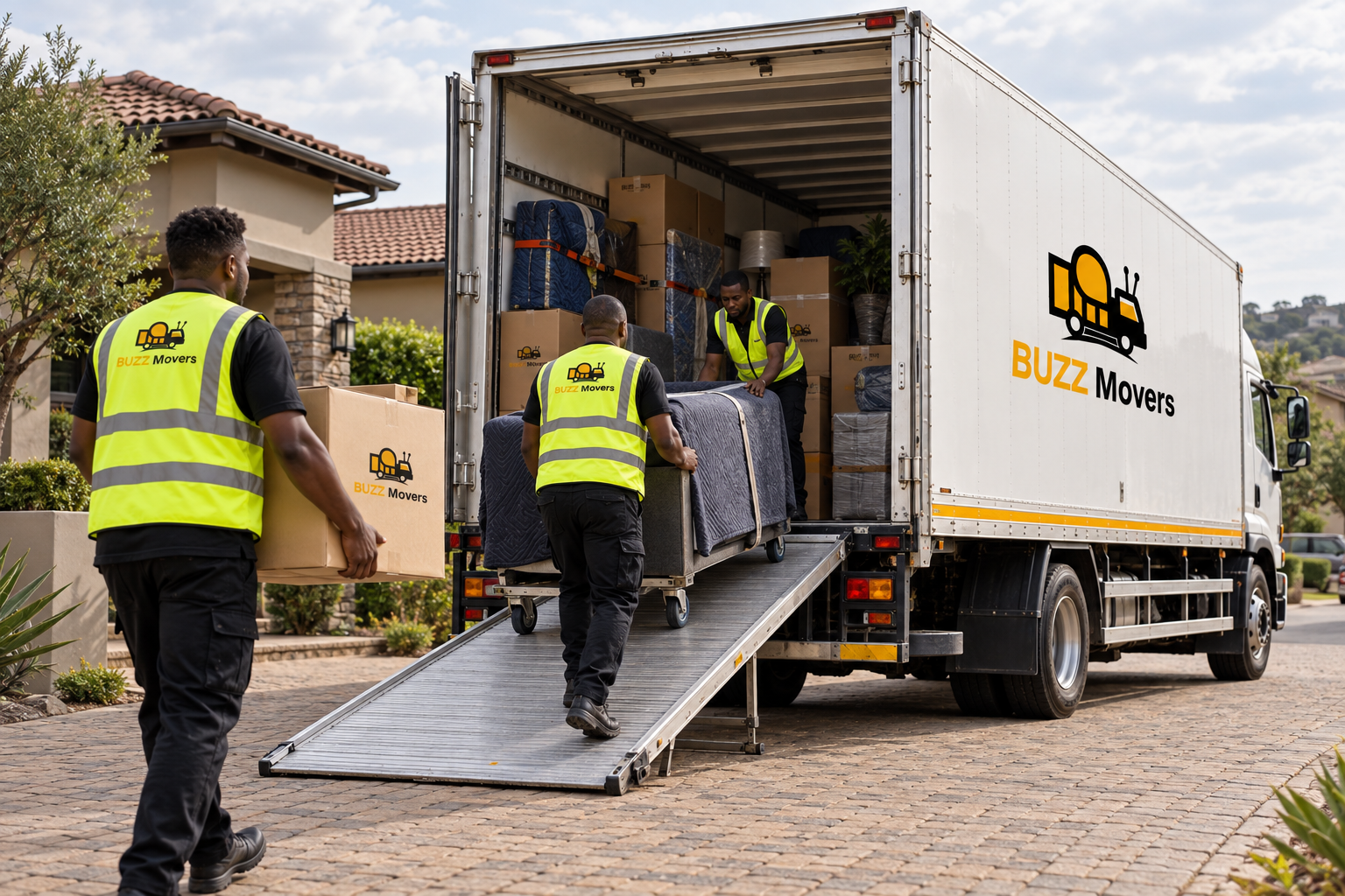Buzz movers moving house from JHB to cape town packing